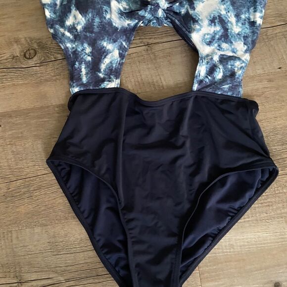 Tarte Alexis Cutout Paneled Tie-Dyed One Piece Swimsuit - Picture 5 of 6